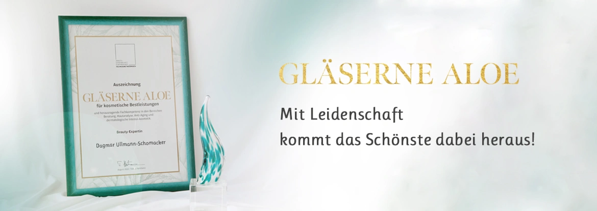 Gläserne Aloe für Dagmar Ullmann-Schomacker